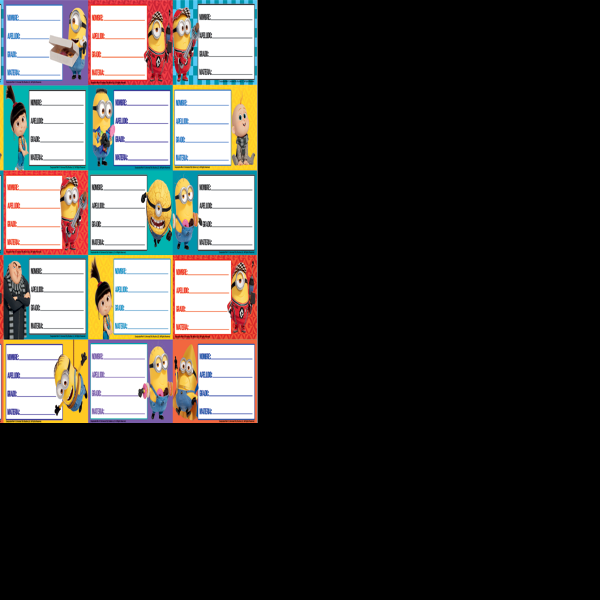 CALCOMANIA ESC. MINNIONS GRANMARK PAQUTE C10 HOJAS